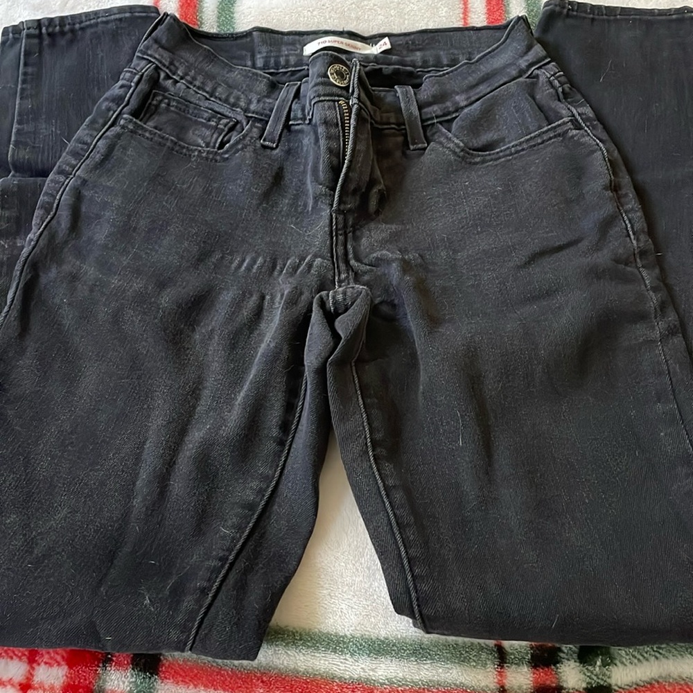 Black mid rise jeans size 24
